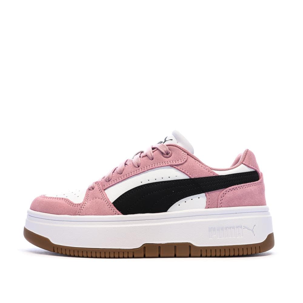Baskets Blanches/Roses/Noires Femme Puma Rebound Low 1