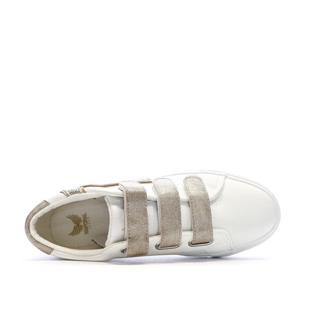 Baskets Blanche/Doré Plateforme Femme Kaporal Clovia 4
