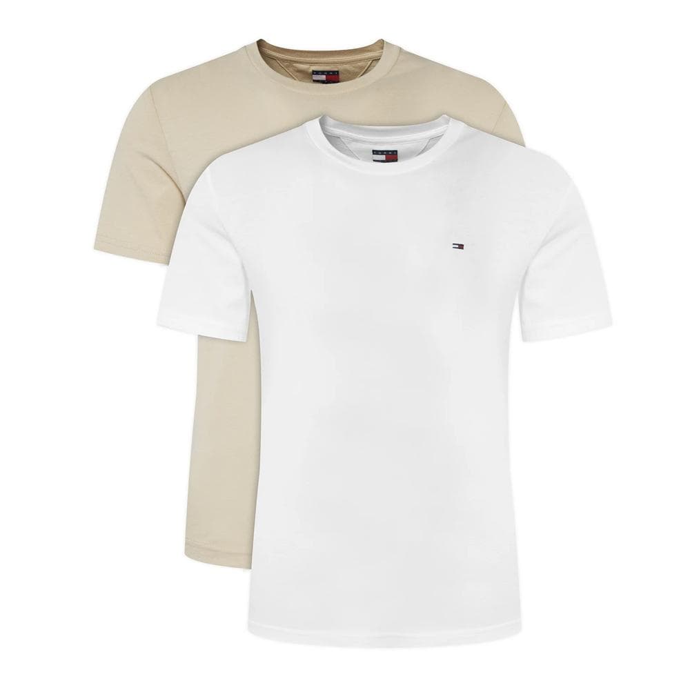 Lot de 2 T-Shirt Beige/Blanche Homme Tommy Hilfiger DM0DM20687 1