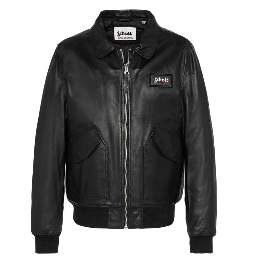 Blouson Cuir Noir Homme Schott LCJET 1