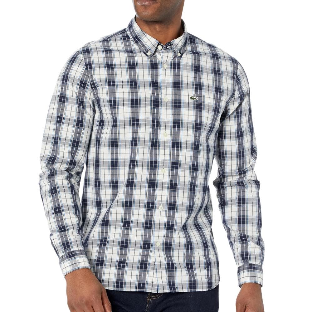 Chemise Manches Longues Gris/Bleu Homme Lacoste Laponie 1