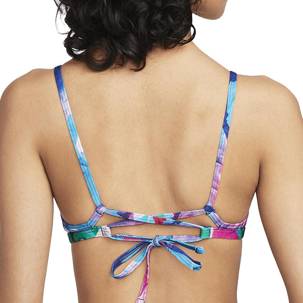 Haut de maillot de bain Bleu/Rose Femme Nike Lace Up 2