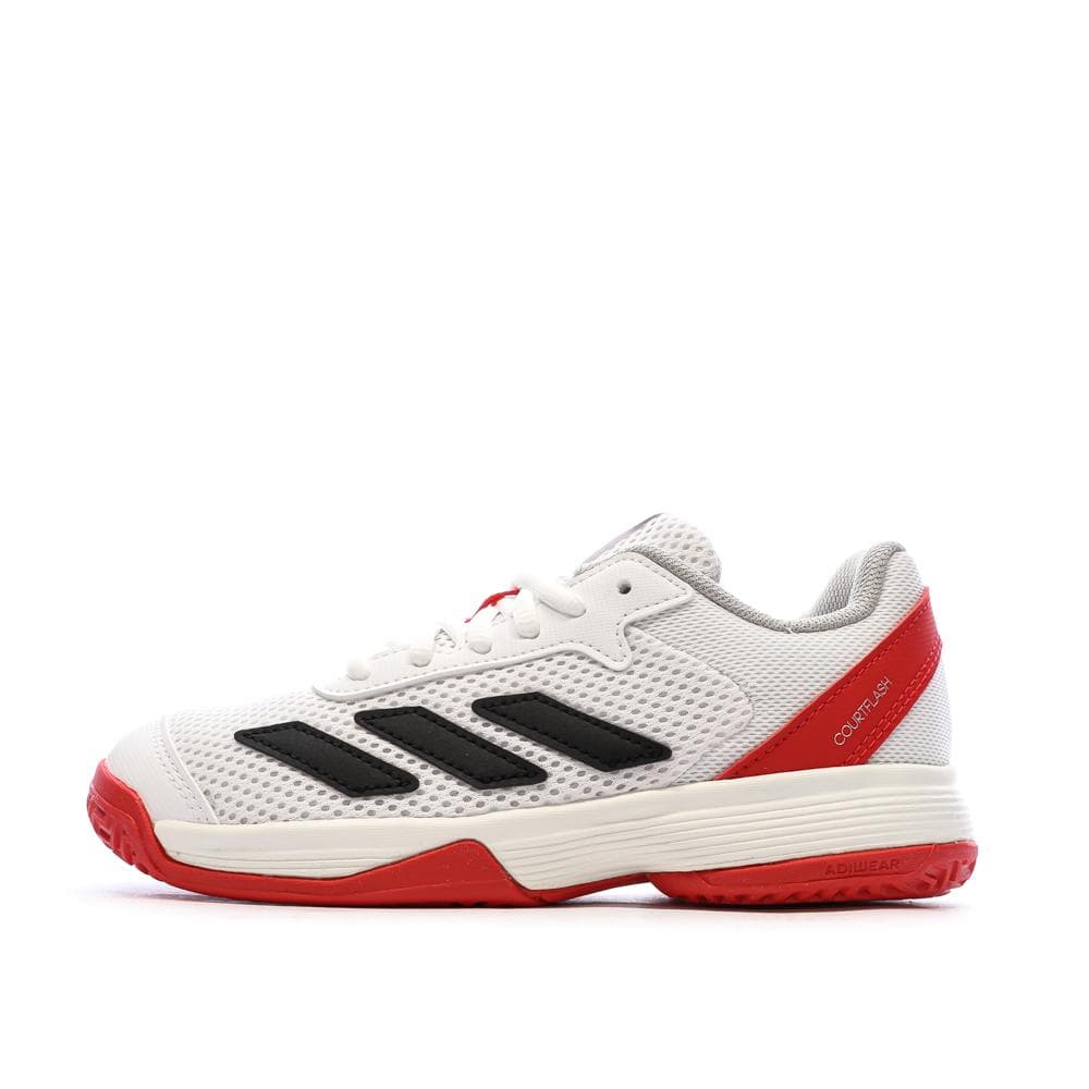 Chaussures de tennis Blanches/Rouges Garçon Adidas Courtflash 1