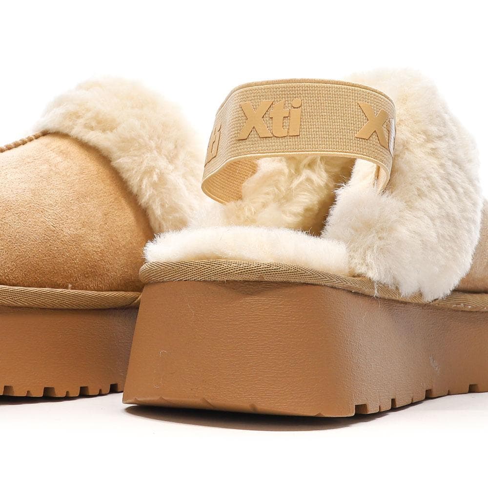 Sabots fourrés à élastique Beige Femme Xti Microfiber 7