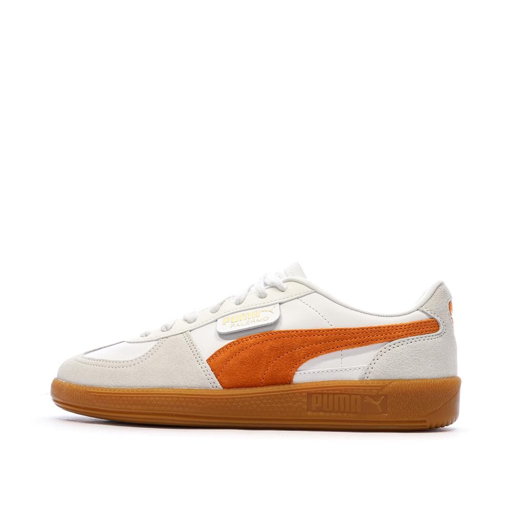 Baskets Blanc/Orange Mixte Puma Palermo 1