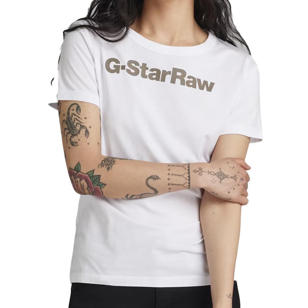 T-shirt Blanc Femme G-Star Raw D23942 1