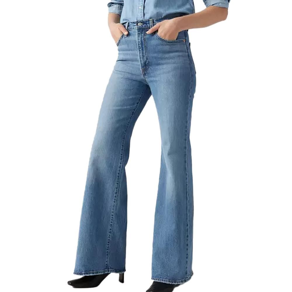 Jean Bleu Femme Levi's Ribcage Bells Med 1