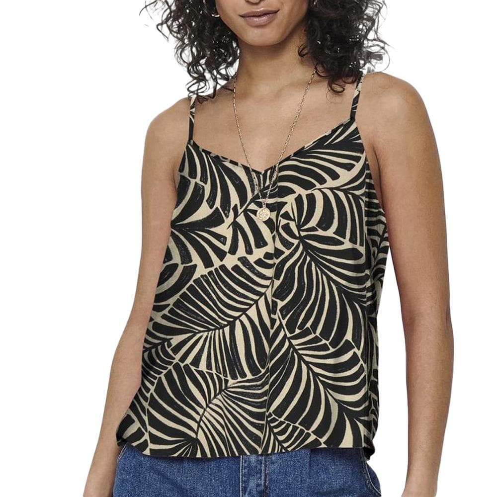 Débardeur Beige/Noir à Motifs Femme Only Nova Life Paris 1
