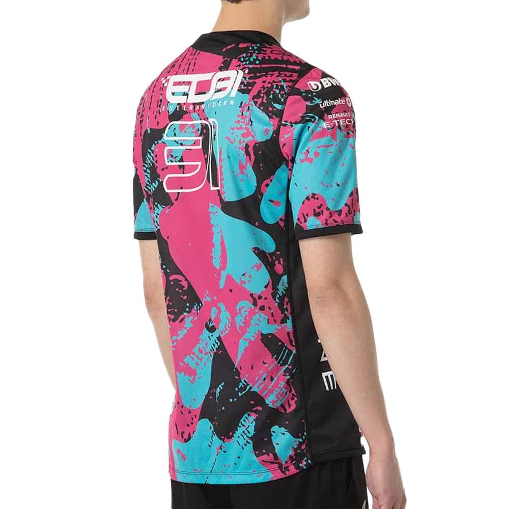 T-shirt Noir/Rose/Turquoise Homme Kappa Kombat 2024 2