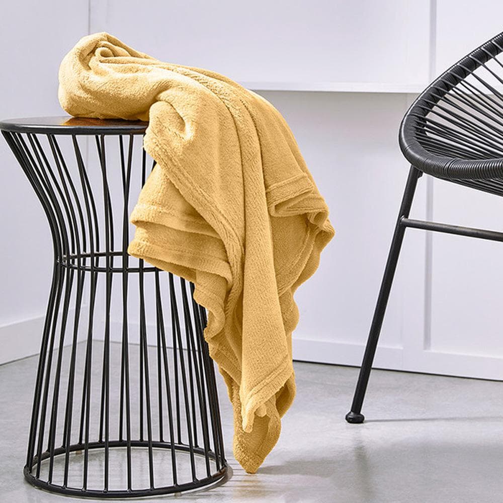 Plaid Jaune Today Moelleux 125x150 2