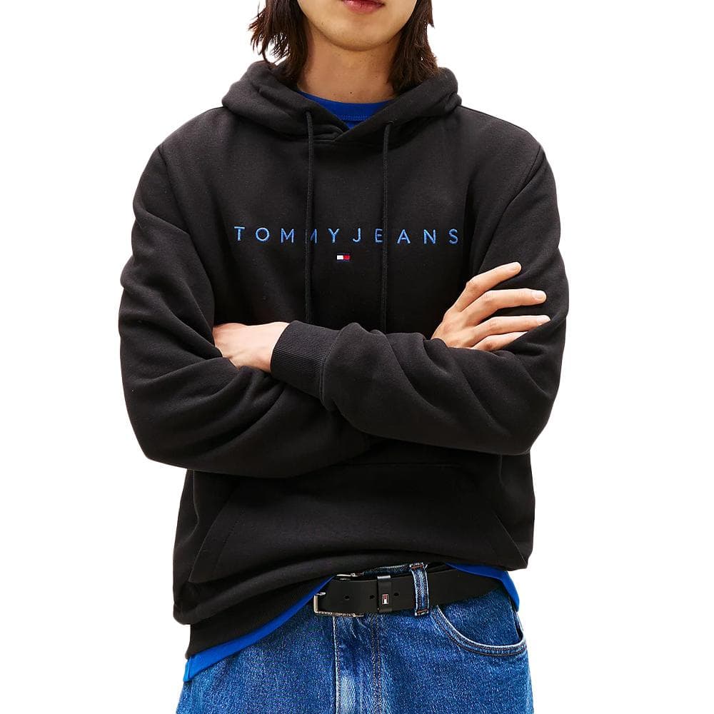 Sweats à Capuche Noir Homme Tommy Hilfiger Linear 1