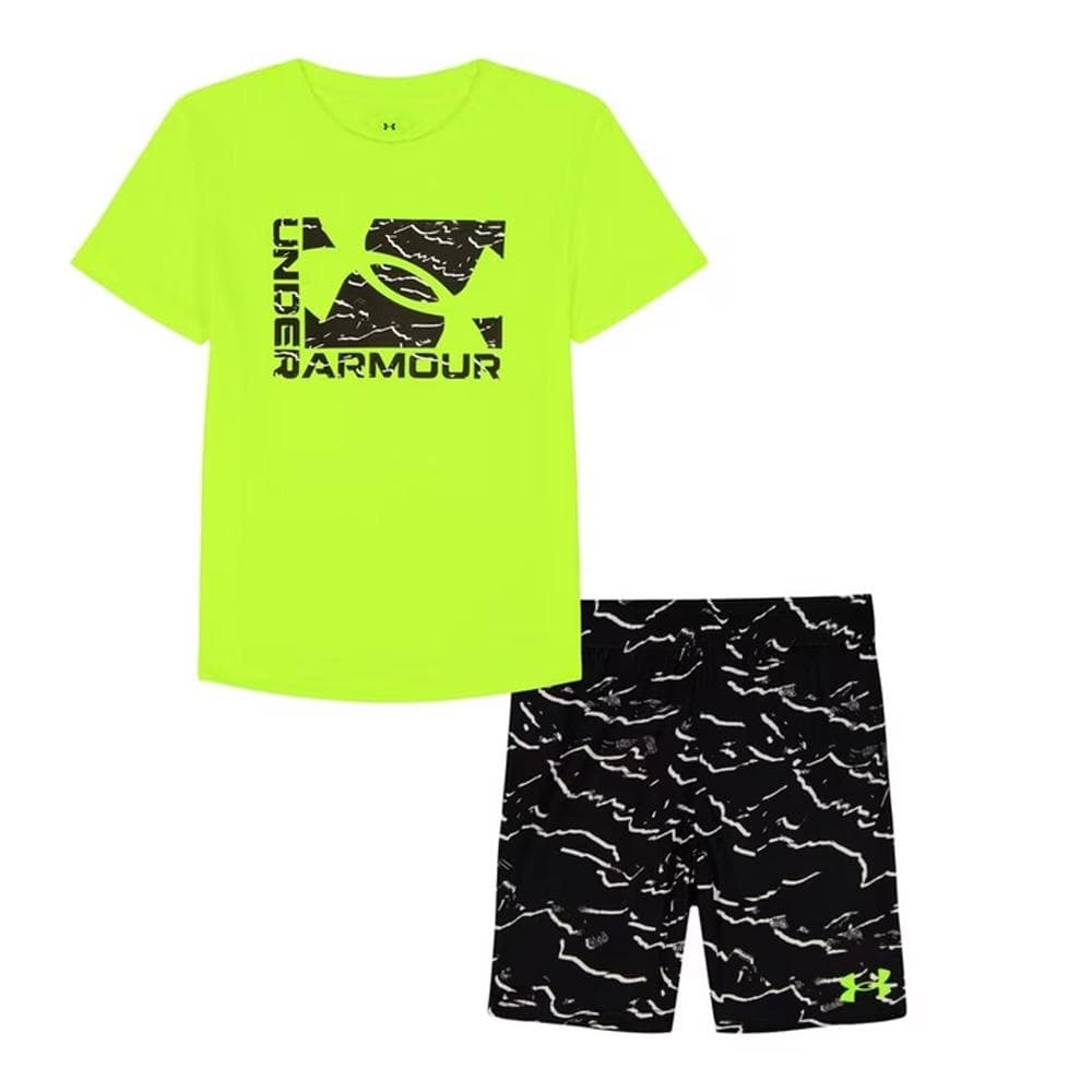 Ensemble Jaune/Noir Garçon Under Armour Tech Printed 1