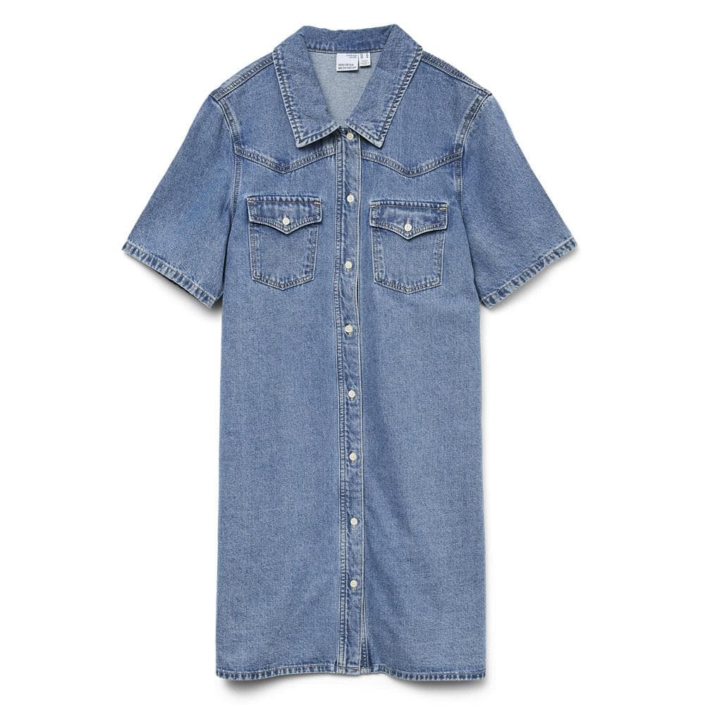 Robe en Jean Bleu Femme Vero Moda Austin 2/4 3