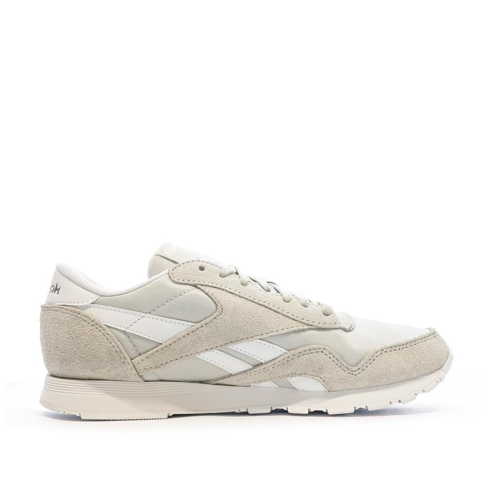 Baskets Blanches/Grises Femme Reebok Cl Nylon 100033441 2