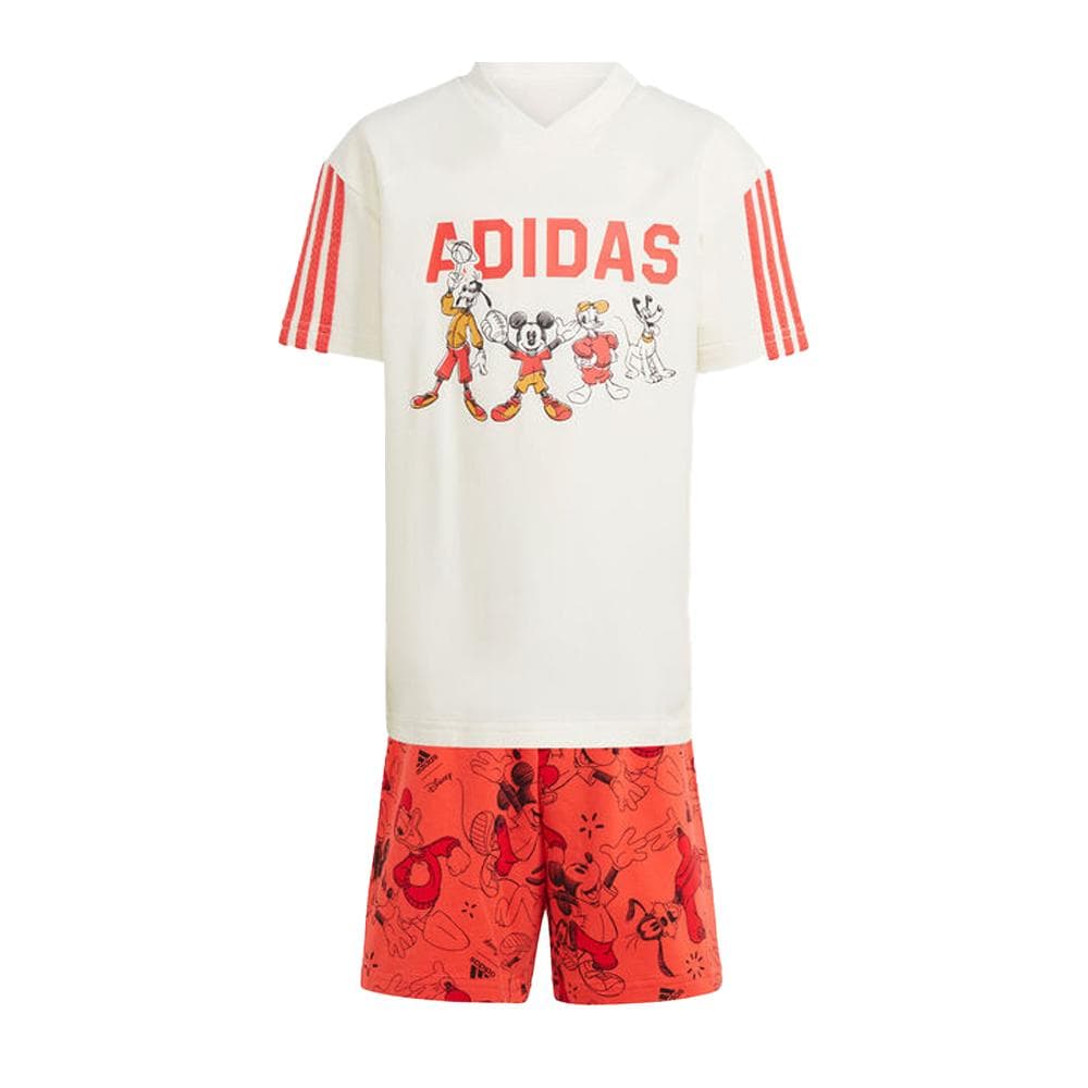 Ensemble Blanc/Rouge Garçon Adidas Lk Dy Mm T 1