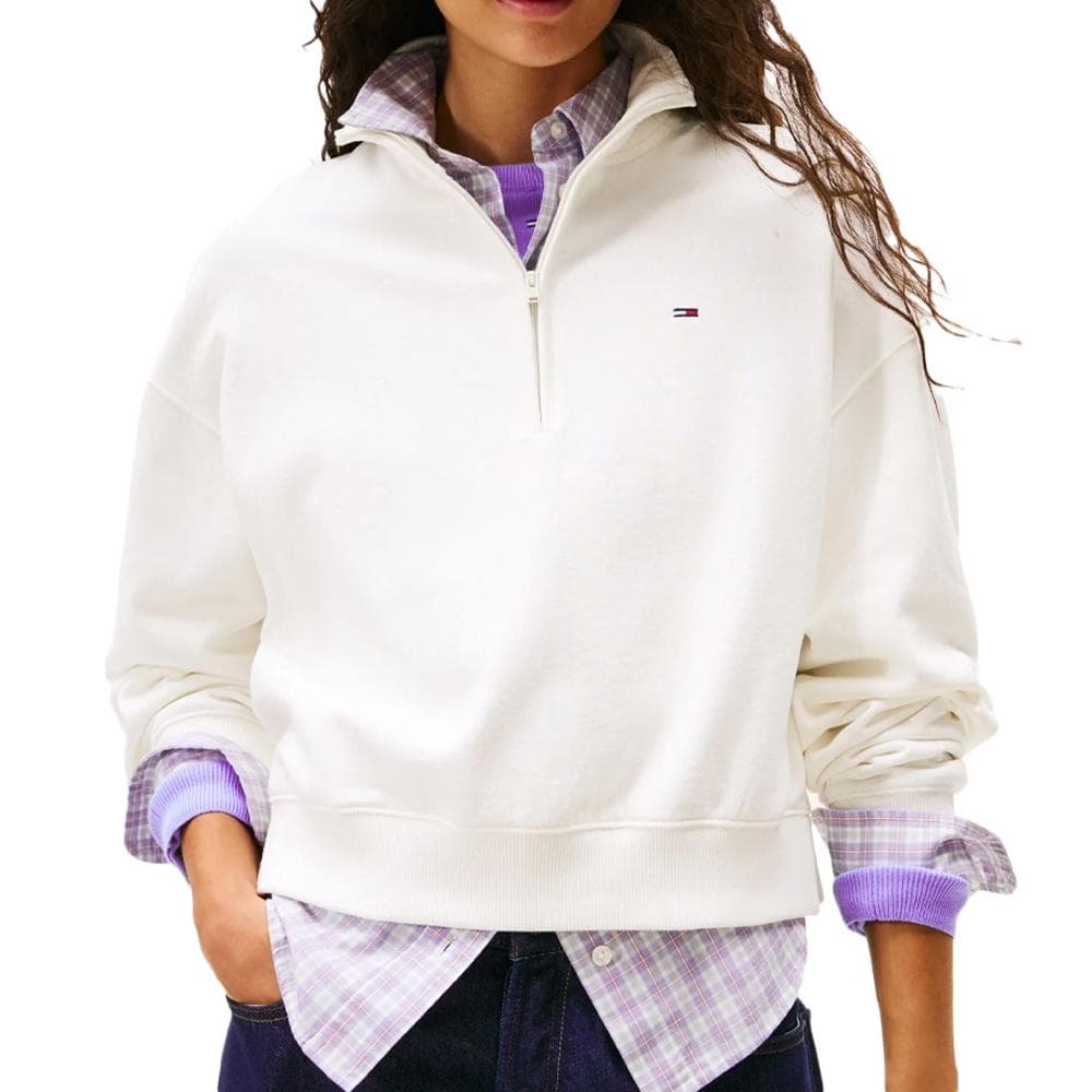 Sweat Blanc Femme Tommy Hilfiger Bxy 1