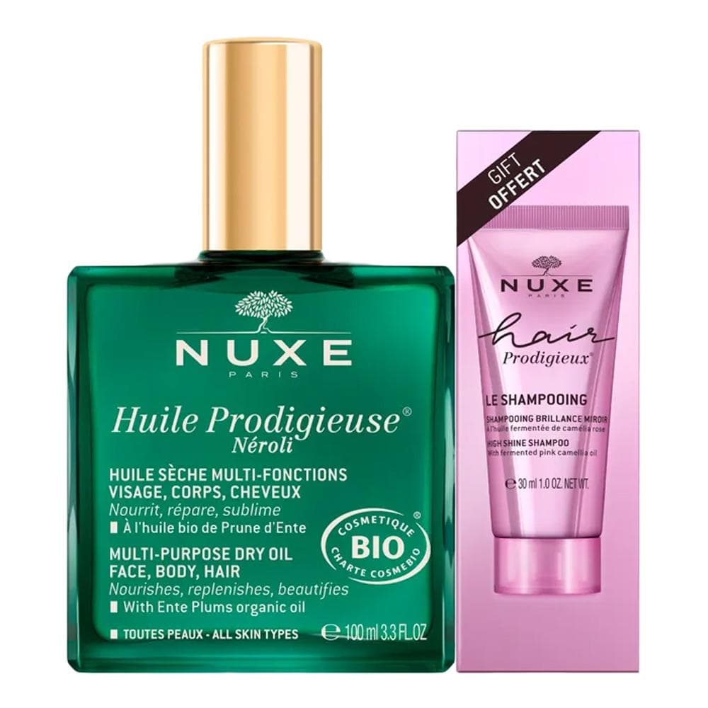 Huile Prodigieuse® Néroli Bio 100 ml + Shampooing Hair Prodigieux® 30 ml Nuxe 1