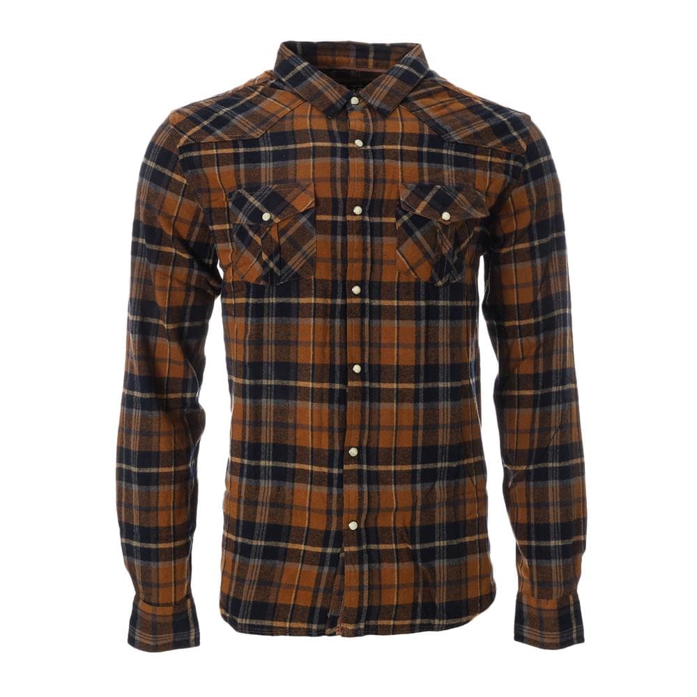 Chemise Marron à Motifs Homme RMS26 4779 1