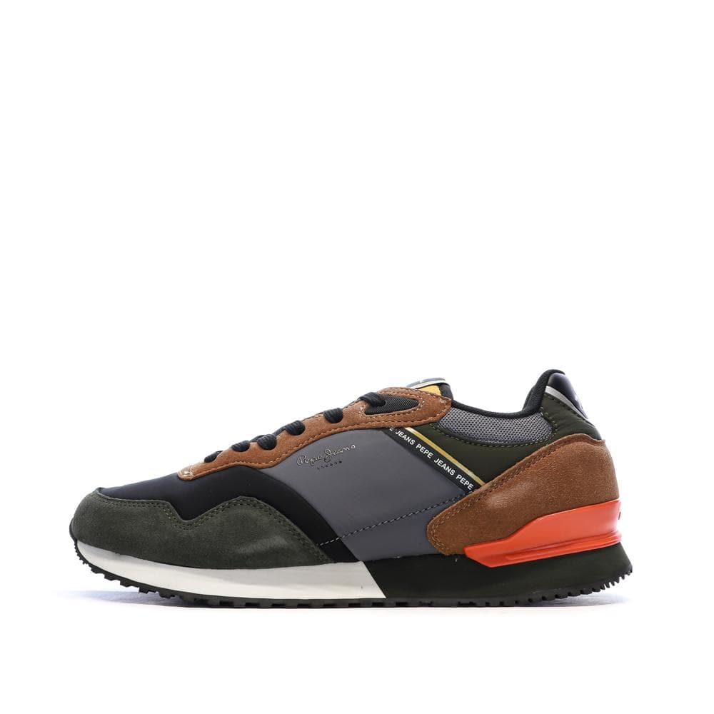 Baskets Marine/Kaki/Rouge Homme Pepe jeans Brit Road M 1