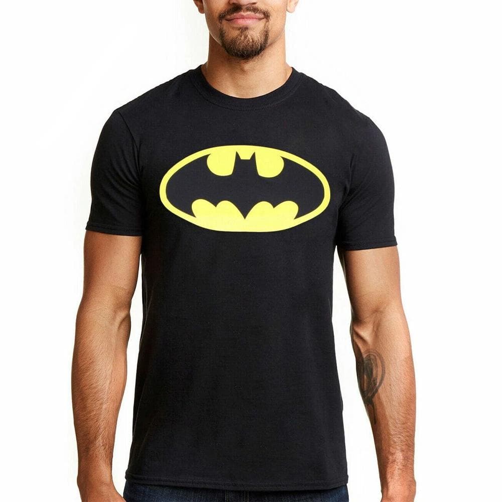 T-Shirt Noir Homme Dc Comics Batman Logo Mensofm 1