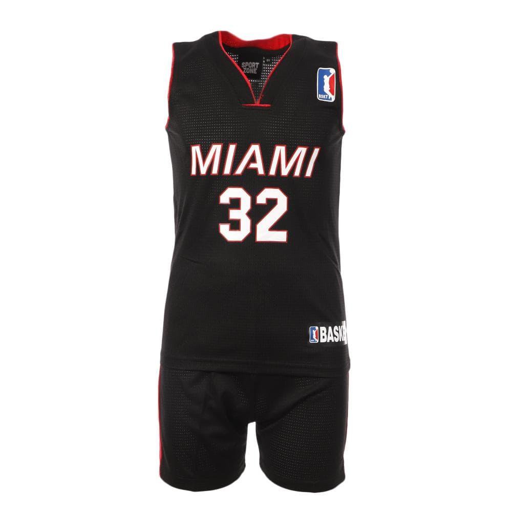 Miami Heat Ensemble de basketball Noir/Rouge Junior Sport Zone 1