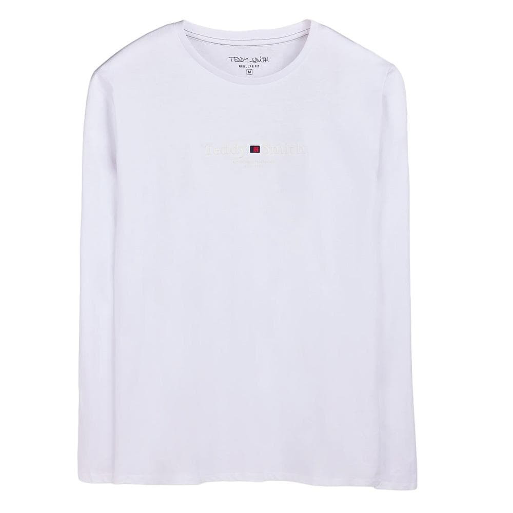 T-Shirt Manches Longues Blanc Homme Teddy Smith Jim 1