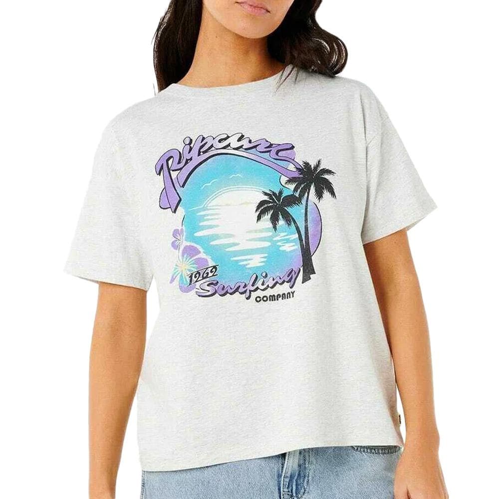 T-Shirt Gris Chiné Femme Rip Curl Neon Isles 1