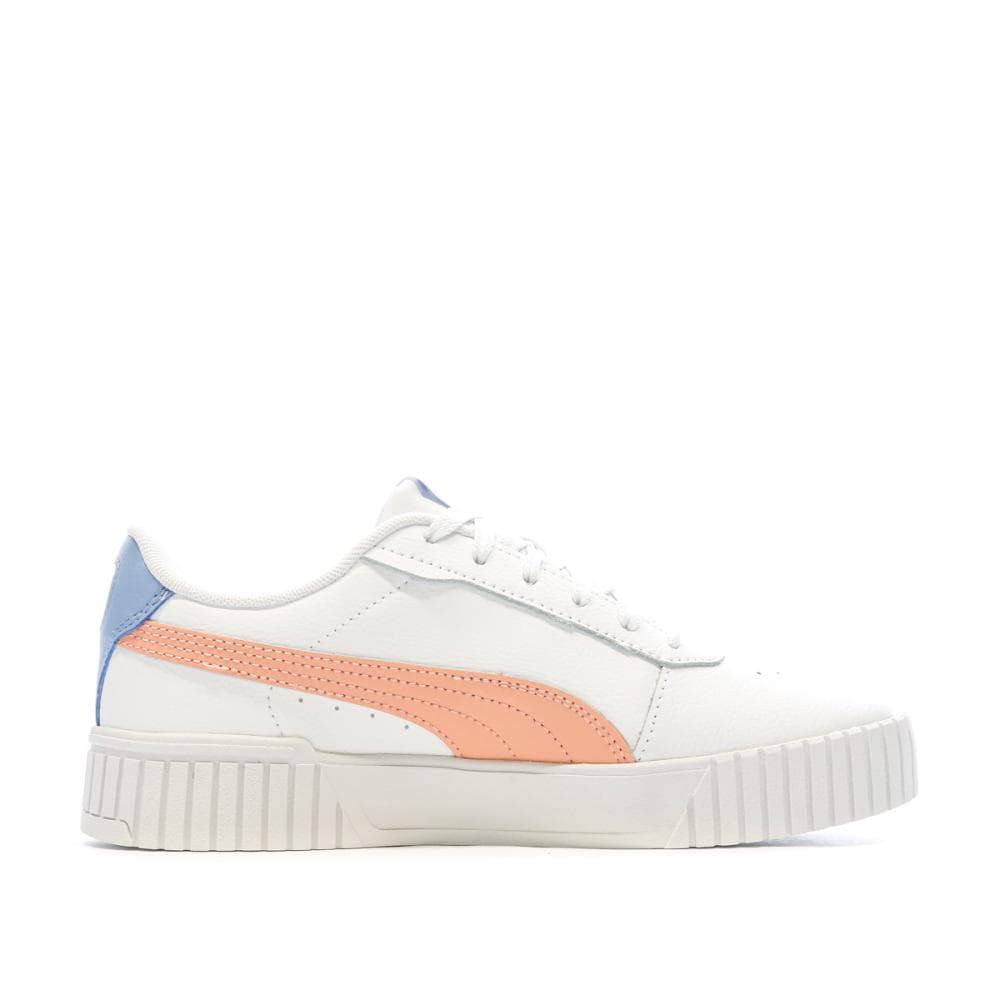 Baskets Blanches/Corail Femme Puma Carina 2.0 2