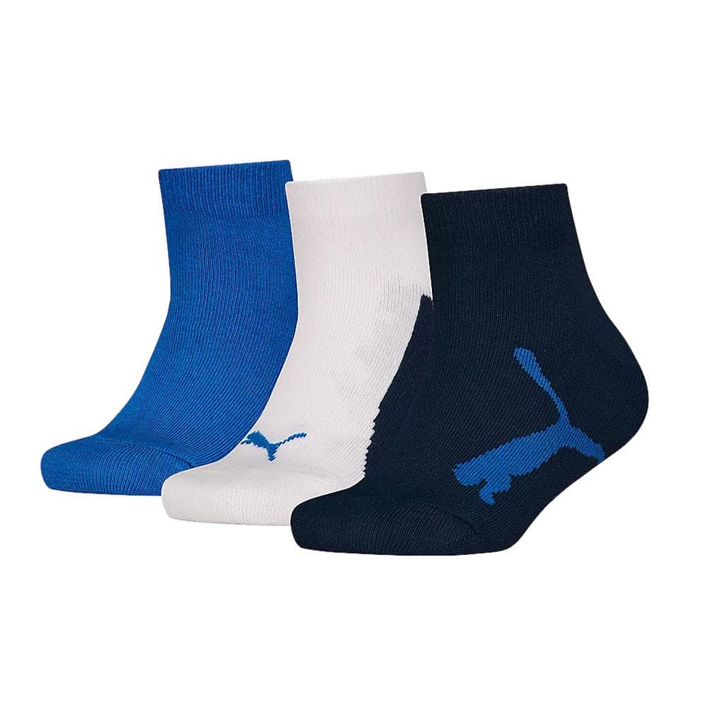Lot de 3 Paires de Chaussettes Noires/Bleu Garçon Puma Quarter 1