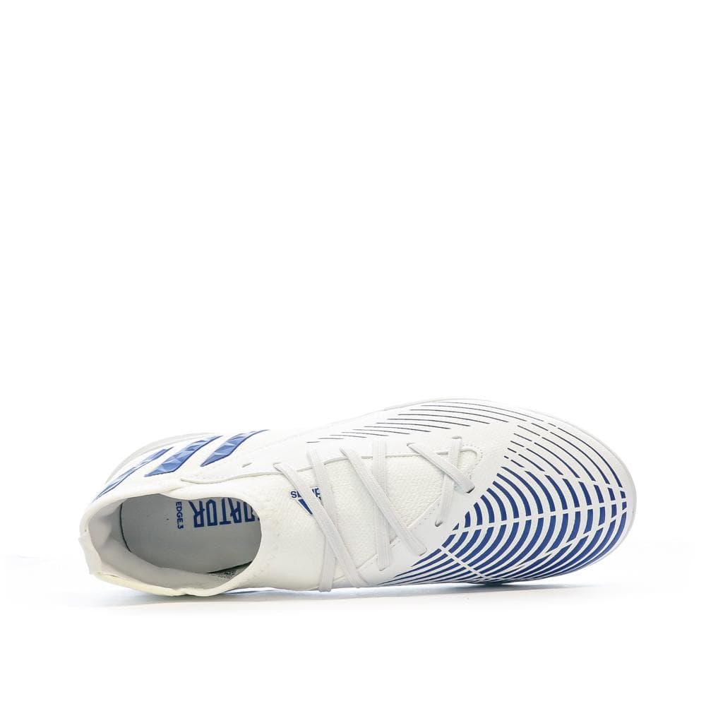 Chaussures football Blanc/Bleu Garçon Adidas Predator Edge.3 4