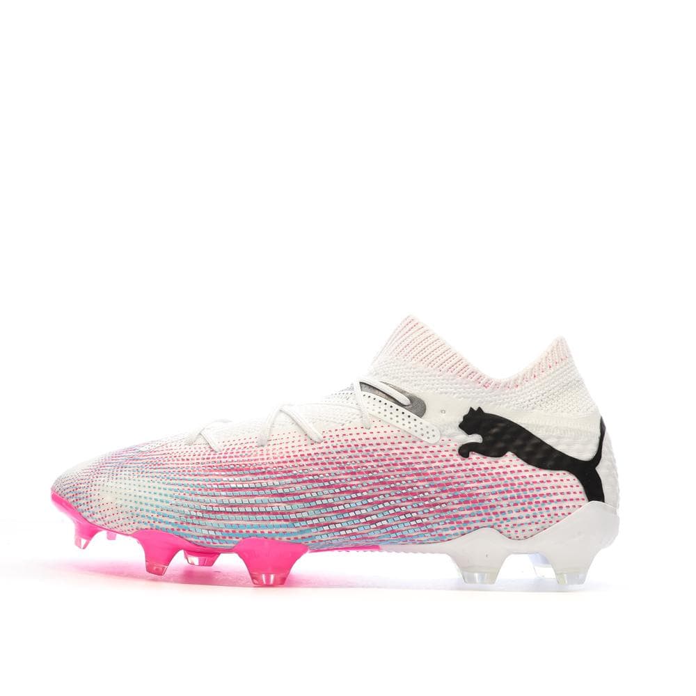 Chaussures de foot Blanches/Roses Homme Puma Future 7 Ultimate 1