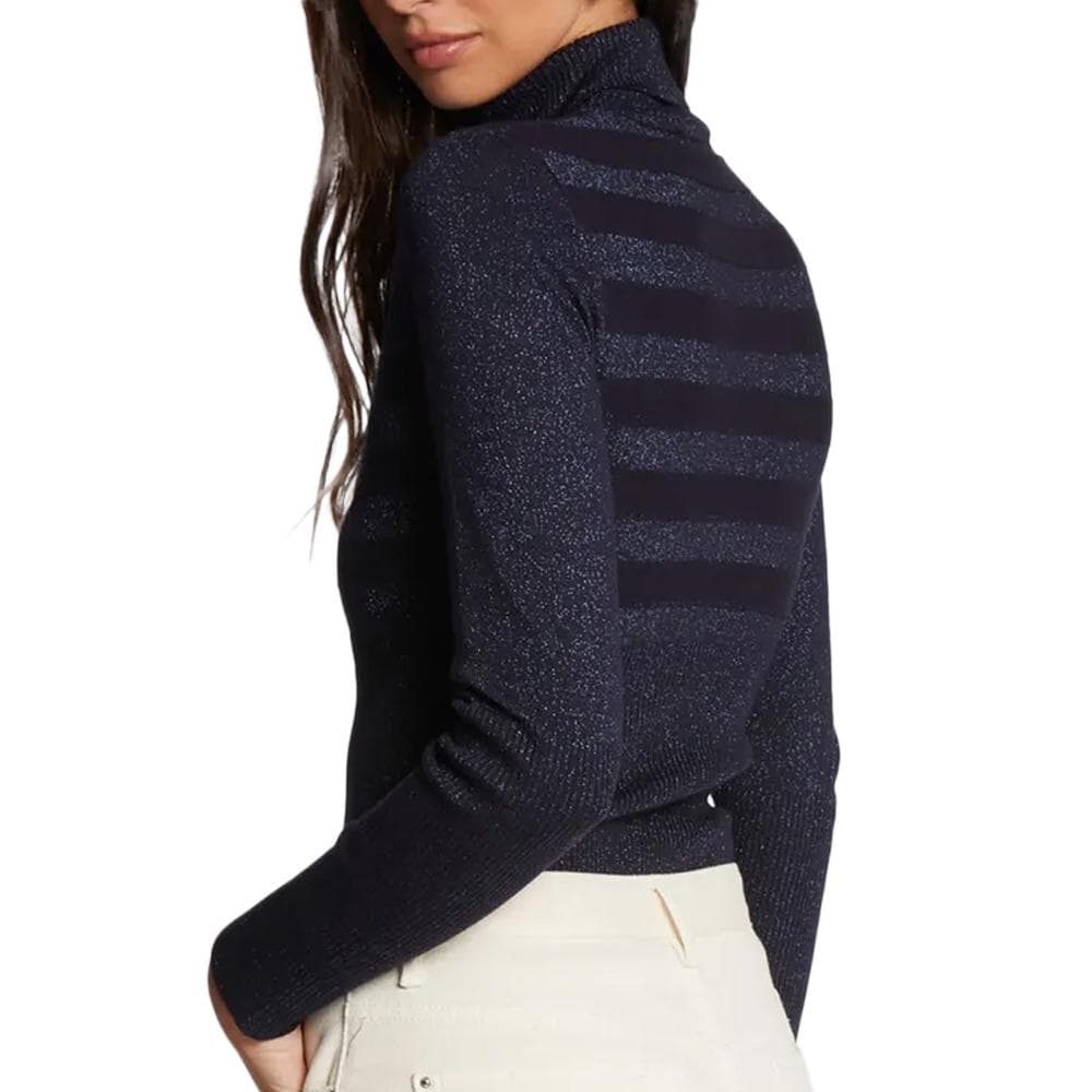 Pull Marine Brillant Femme Morgan Mentosa 2