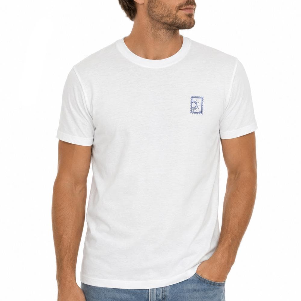 T-shirt Blanc/Bleu Mixte Espace Des Marques Souvenir 1