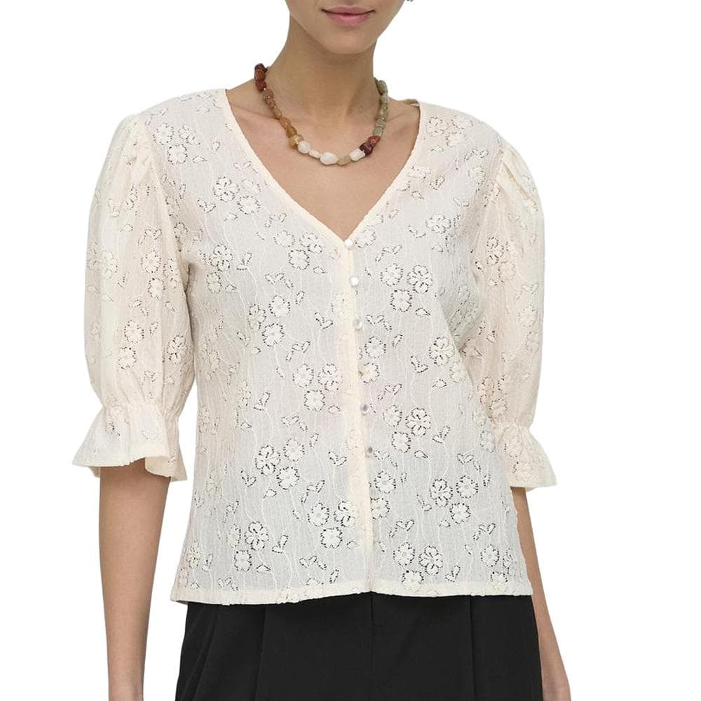 Blouse Écru Femme JDY Jakobe 2/4 1