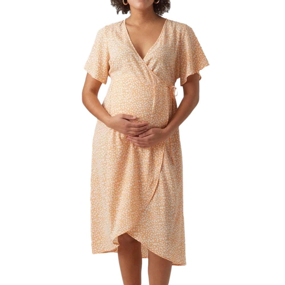 Robe de Grossesse Orange Femme Vero Moda Maternity 20019203 1