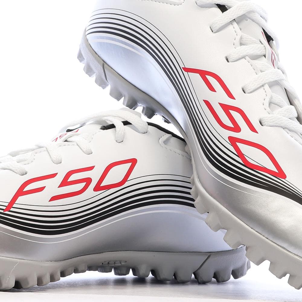 Chaussures de Foot Blanches Adidas F50 Messi Club TF 7