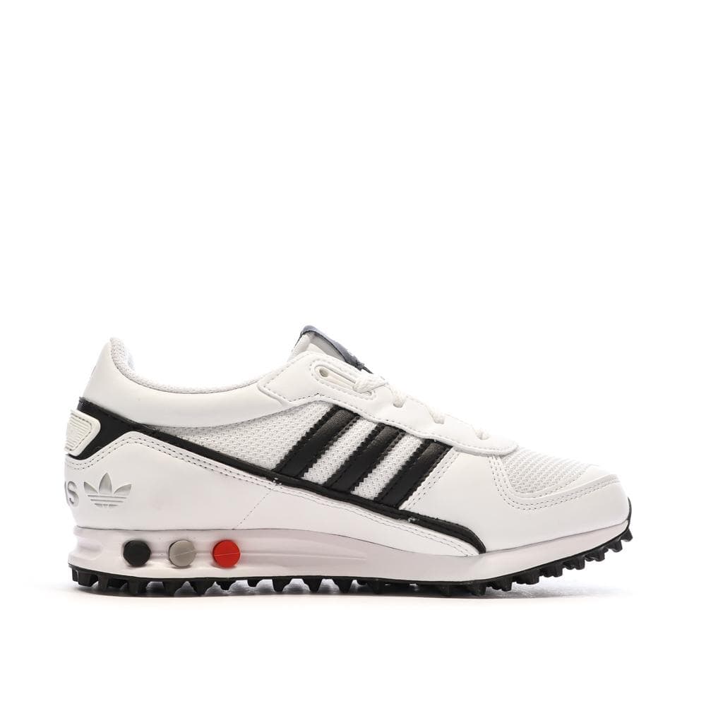 Baskets Blanches/Noires Garçon/Fille Adidas La Trainer 2