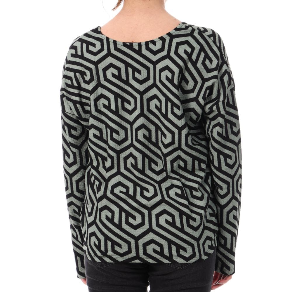 Blouse Verte/Noire Femme Vero Moda Merve 2