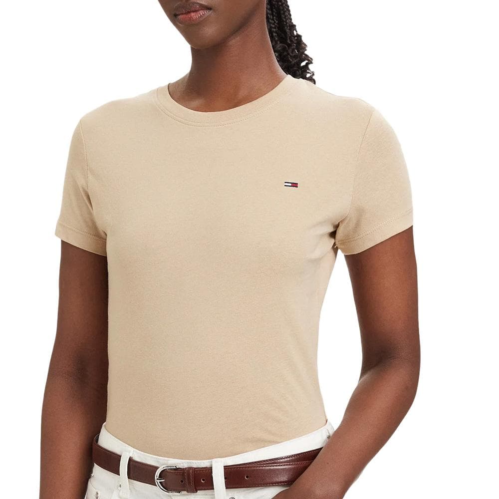 T-shirt Beige Femme Tommy Hilfiger Tjw C 1