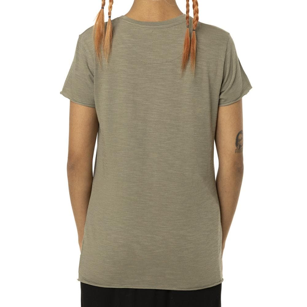 T-shirt Kaki Femme Von Dutch Slub 2
