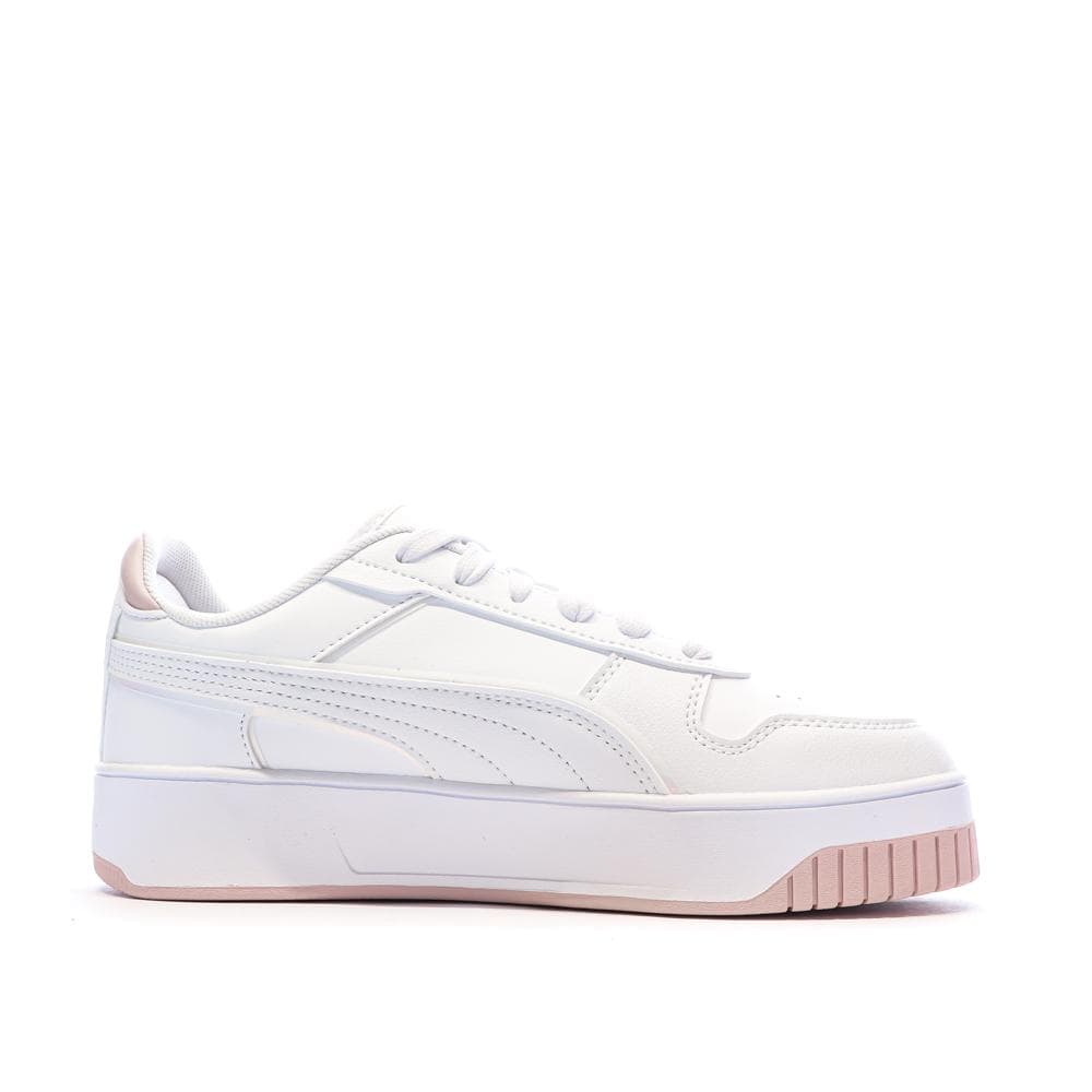 Baskets Blanches/Roses Fille Puma Carinas 2