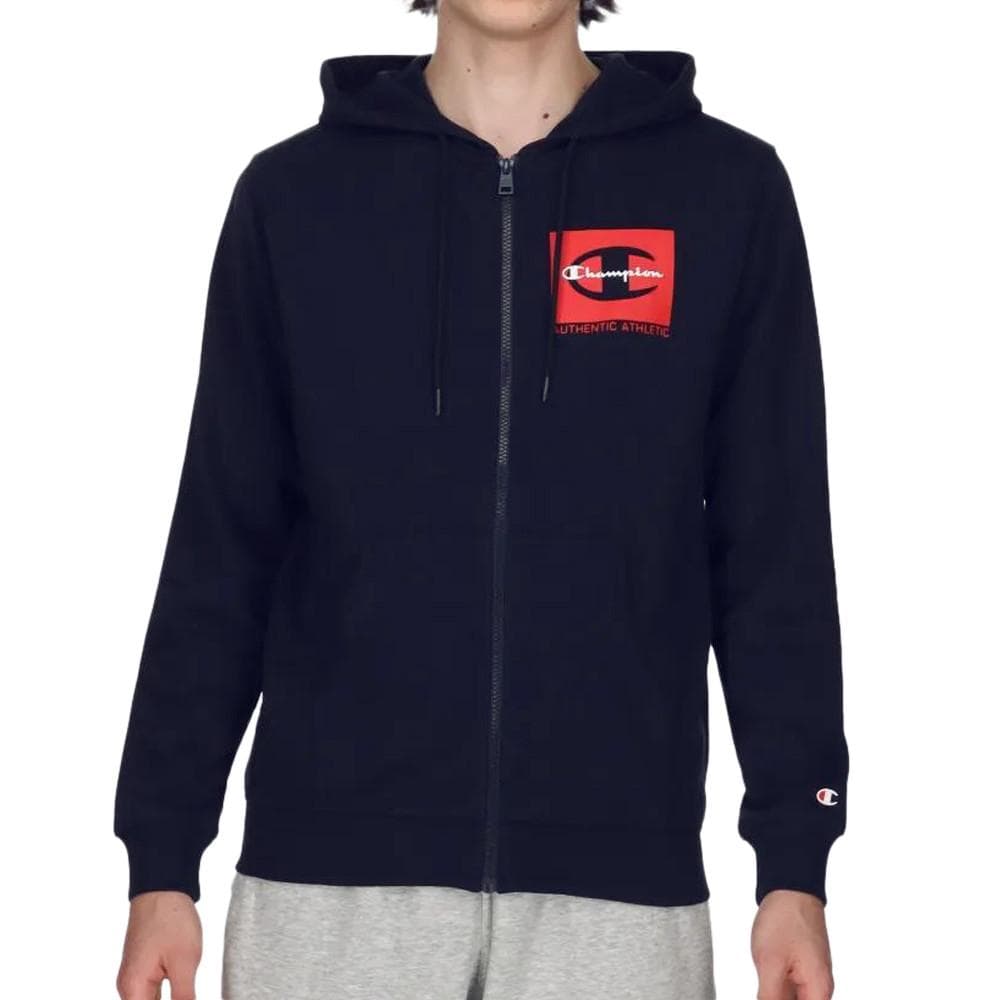 Sweat Zippée Marine Homme Champion Classic Label 1