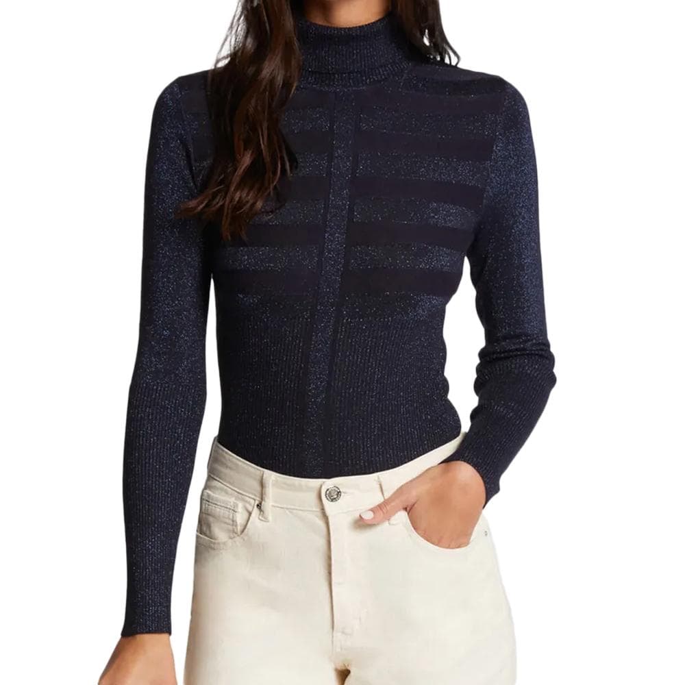 Pull Marine Brillant Femme Morgan Mentosa 1