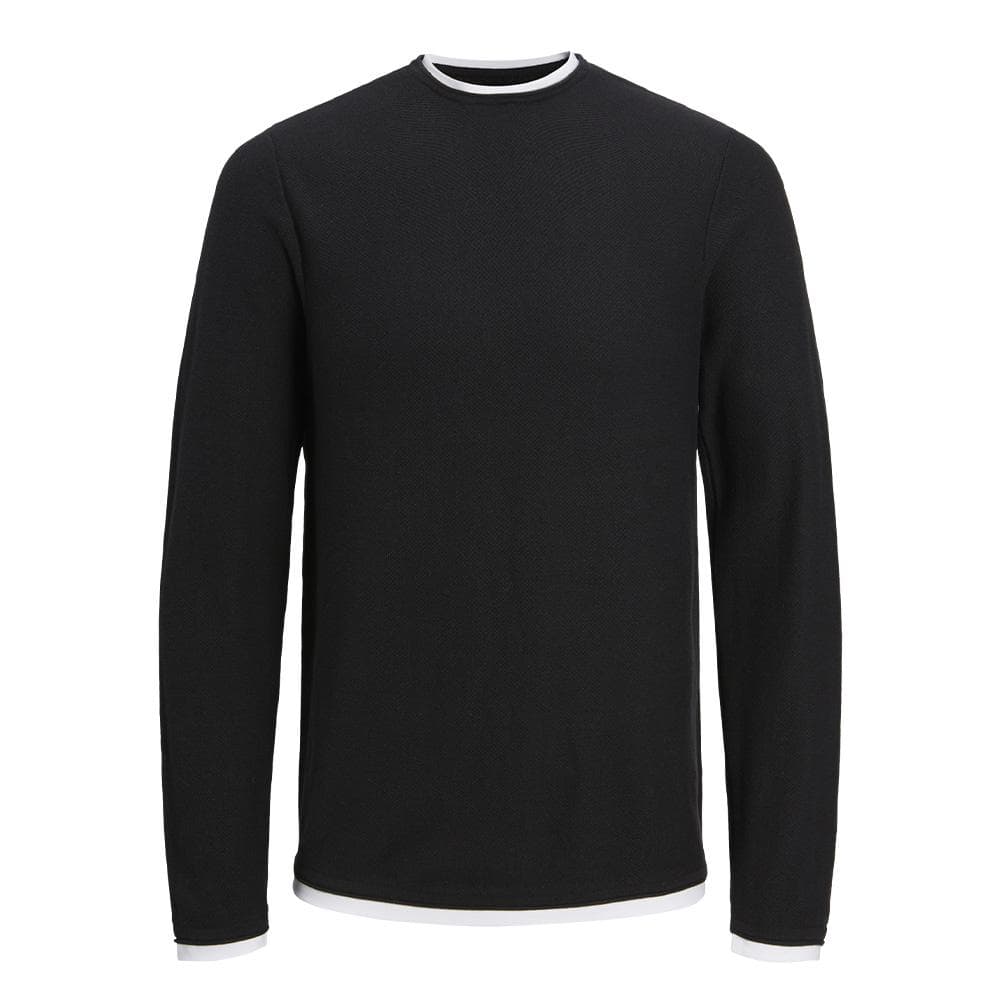 Pull Noir Garçon Jack & Jones Twinn Knit Neck 2