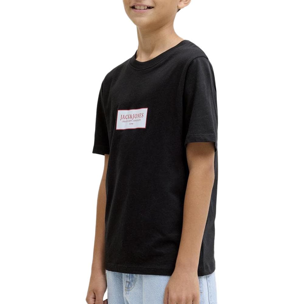 T-Shirt Noir Garçon Jack & Jones Greene 1