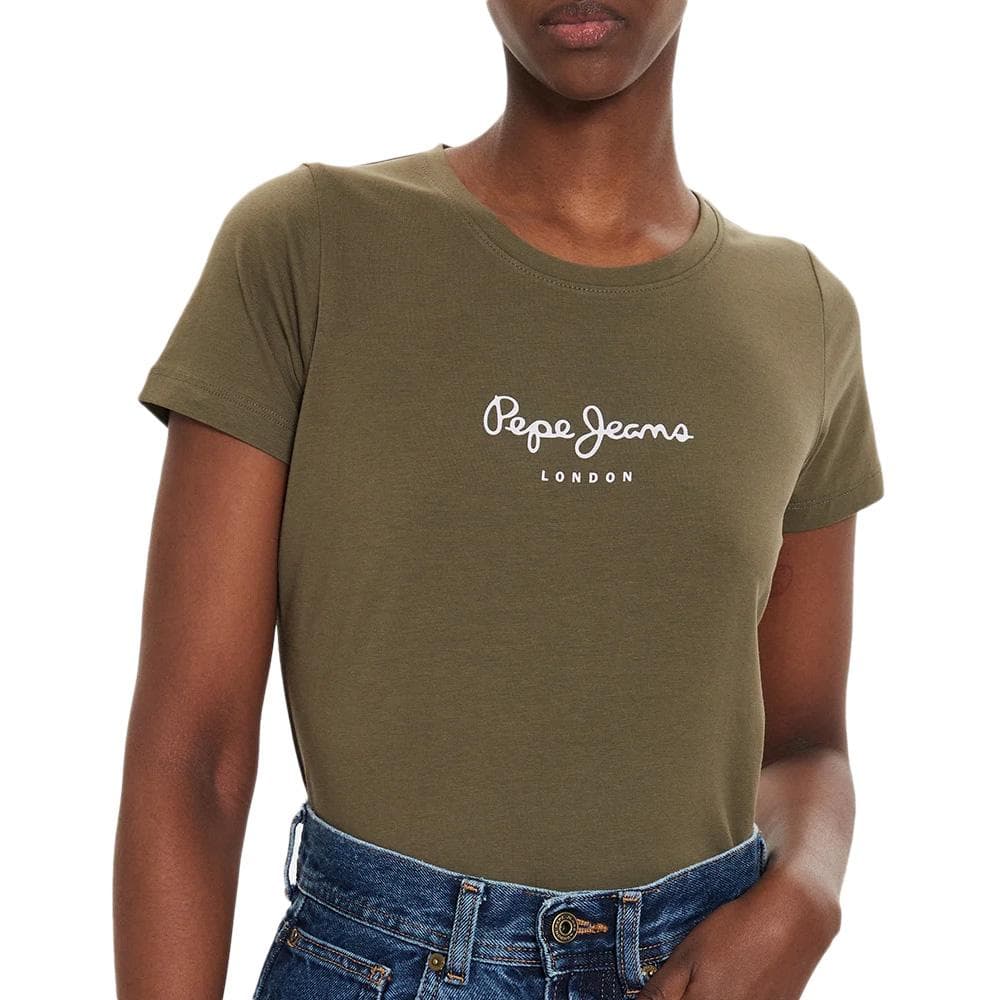T-Shirt Vert Foncé Femme Pepe jeansNew Virginia 1