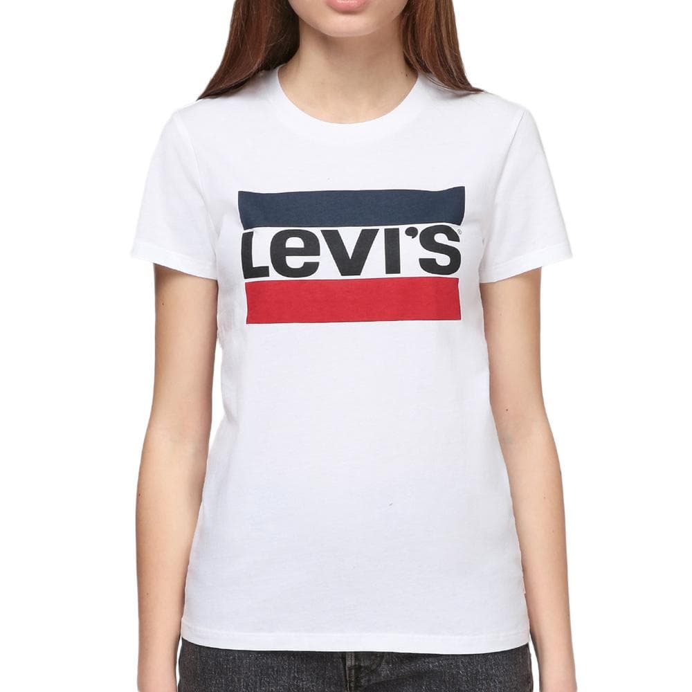T-Shirt Blanc/Marine/Rouge Femme Levi's The Perfect 1