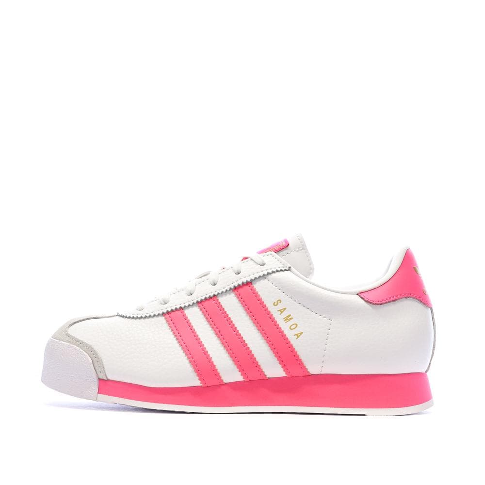 Baskets Rose/Blanc Femme Adidas Samoa 1