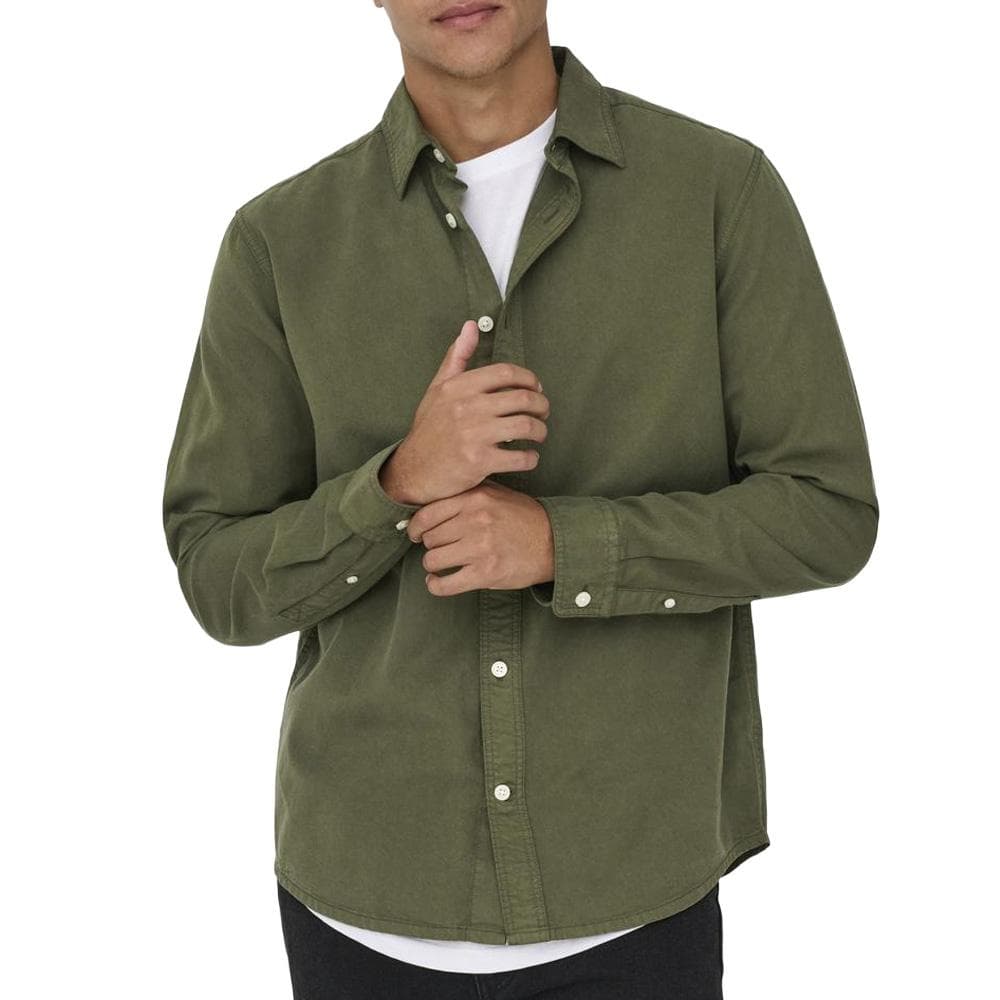 Chemise Kaki Homme Only & Sons Sotto 1