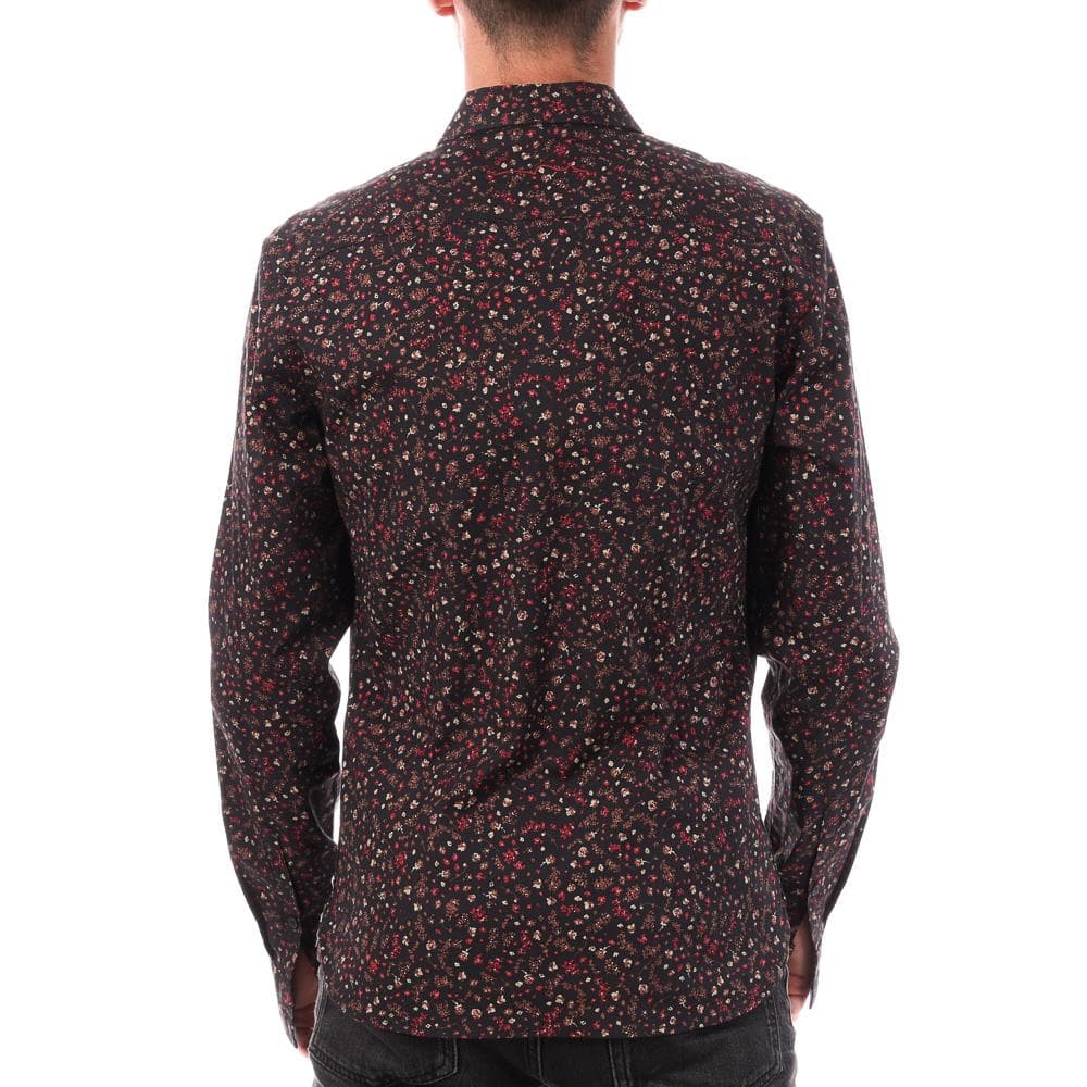 Chemise Noir/Rouge Fleuris Homme Teddy Smith Carton Strectch 2